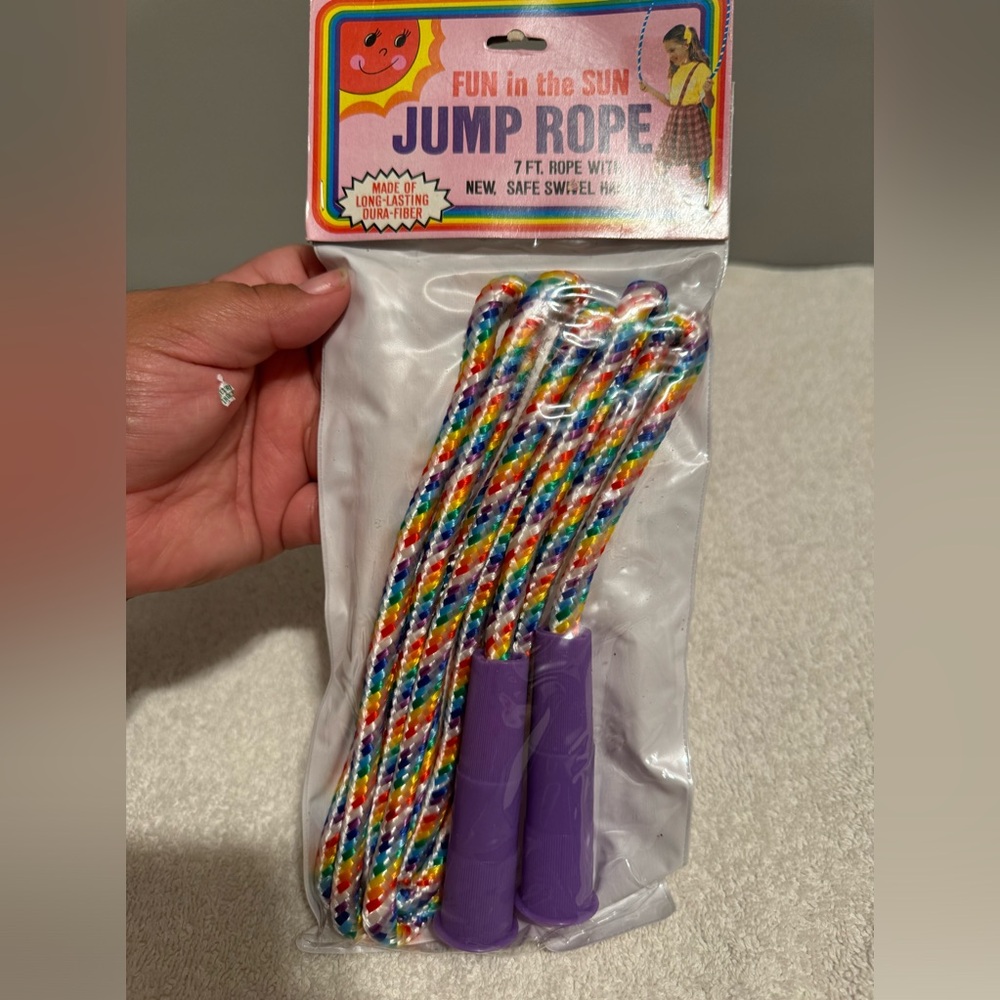 Vintage Imperial Toy Fun In The Sun Jump Rope Multicolor 7ft Rope